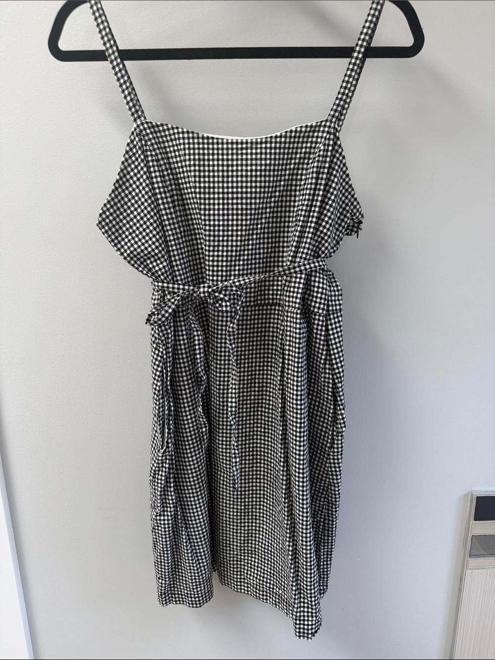 Frank and Oak Black and White Gingham Sundress - Women's Sleeveless Dress
